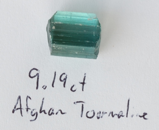 9.19 ct Afghan Blue Tourmaline Rough Afghan Blue Tourmaline Roug