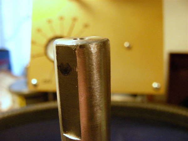 Close Up of his Omni Faceting Machine Spindle End