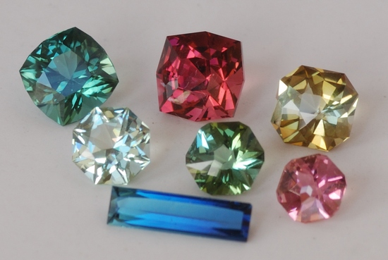 Faceted Tourmaline Gemstones from Afghanistan and Nigeria